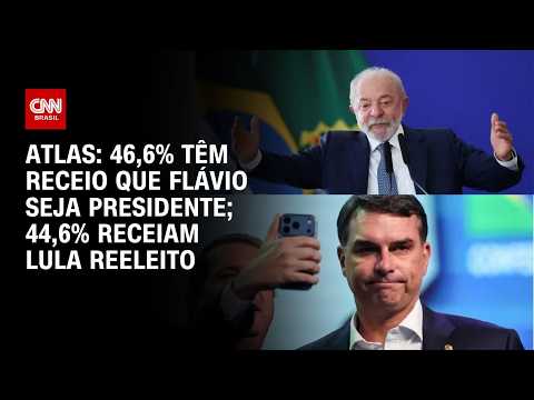 Atlas: 46,6% têm receio de Flávio presidente; 44,6% temem reeleição de Lula | CNN 360°