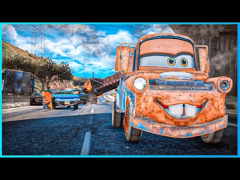 *CRAZY* Cars Tow Mater Crashes Ep.24 – GTA 5