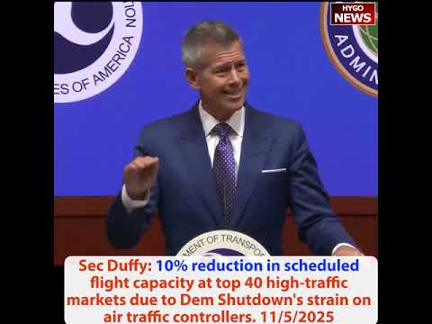 Trump: my inflation =1%, Biden 10X higher; Duffy 10% reduction scheduled flight; Bessent: SCOTUS