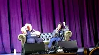UK Subs' Alvin Gibbs imitatating Hanoi Rocks' Andy McCoy