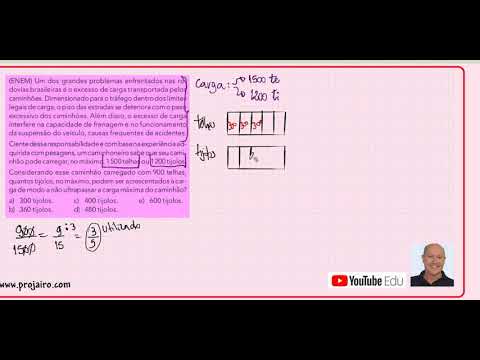 ENEM 2013 telhas e tijolos no caminhão