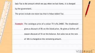 Sales Tax Value Added Tax Comparing Quantities CBSE Class 8 Maths