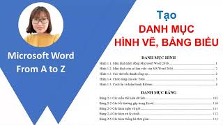 Hướng dẫn tạo danh mục hình vẽ và danh mục bảng biểu trong MS Word - học Word từ A-Z