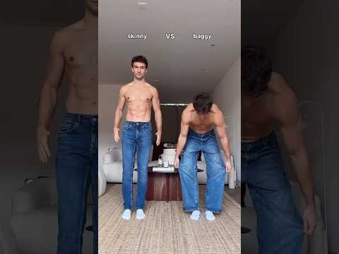 Skinny Vs baggy jeans outfits ideas fashion #mensfashion #baggyjeans #fashion