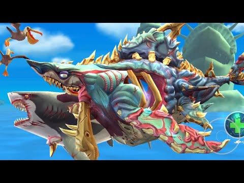 Alpha Zombie at the Bay Map ! - Hungry Shark World