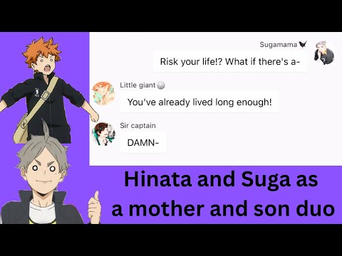 Hinata and Suga mother-son moments || alexiaofficial on tt || haikyuu texts