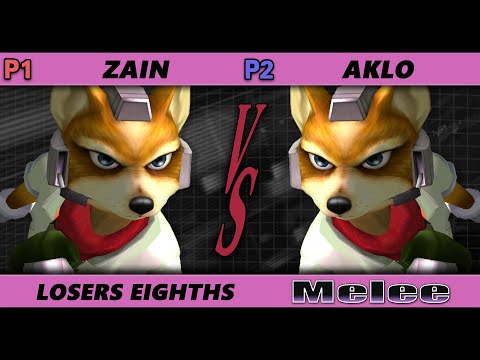 Hax's Nightclub S2E1 Losers Eighths - Zain (Fox) Vs. Aklo (Fox) SSBM Smash Melee