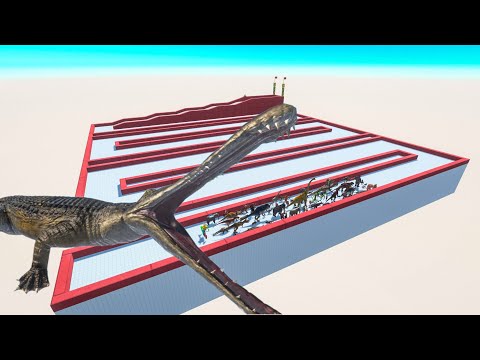 Escape From Machimosaurus - Last Survivor - Zigzag Course | Animal Revolt Battle Simulator