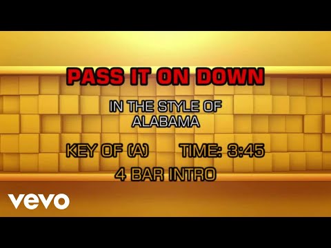 Alabama - Pass It On Down (Karaoke)