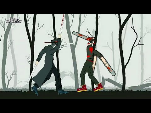 Black Denji vs Katana Man