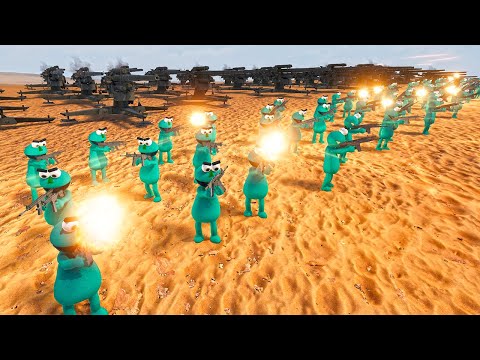 Puppet Terrorists & stationary artillery attack 3 million Zombies !! UEBS 2