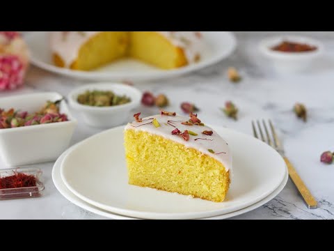 Persian Love cake | Saffron cardamom cake recipe| Saffron Persian cake recipe