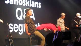 Luke Brooks giving Daniel Sahyounie a lap dance