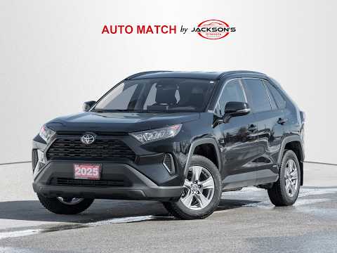 2025 Toyota RAV4 Hybrid LE AWD in Black for sale at Jackson's Toyota in Barrie, ON