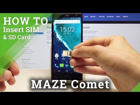 How to Insert Nano SIM and Micro SD in MAZE Comet - Install SIM & SD