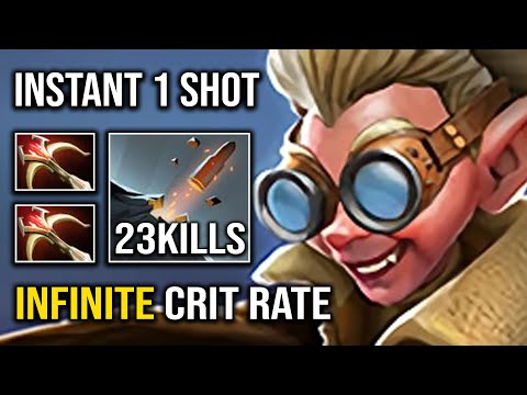 How to Get Infinite Crit Rate on Super Carry Level 30 SNAPFIRE with Insane Multi Shredder Dota 2