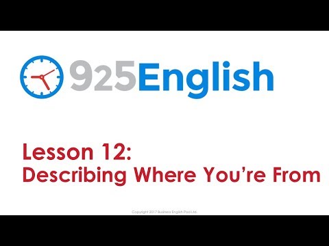 925 English Lesson 12 How to Talk about Where you Live Home | English Conversation Lesson