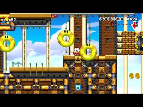 MONO機械だらけの空舟　Machine empty boat by ミルクティ♪ - SUPER MARIO MAKER - NO COMMENTARY 1bc