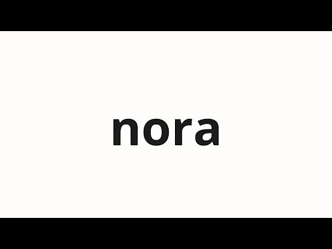 How to pronounce nora | 노라 (Nora in Korean)