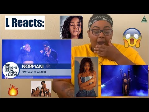 NORMANI - WAVES FEAT. 6LACK LIVE ON JIMMY FALLON | REACTION