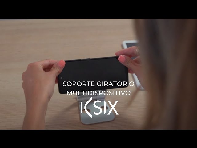 Ksix Soporte Escritorio 360 para Móvil/Tablet/Smartwatch Aluminio video