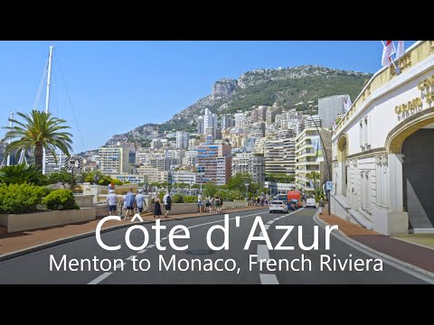 Côte d'Azur (French Riviera) Scenic Drive 4K | Menton - Monaco - A8