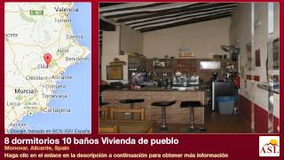 preview picture of video '8 dormitorios 10 baños Vivienda de pueblo se Vende en Monovar, Alicante, Spain'