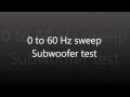 0-60Hz bass sweep subwoofer test (see description)