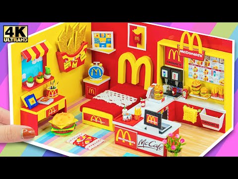 ❤️ How To Make Miniature McDonalds Bedroom from Cardboard ❤️ DIY Miniature Cardboard House #87 ❤️