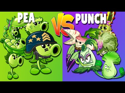 Team PEA vs Team PUNCH - Which The Best Team Plant? - PvZ 2 Plant vs Plant