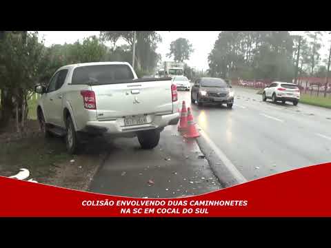 COLISÃO ENVOLVENDO DUAS CAMINHONETES NA SC EM COCAL DO SUL🚑   GUGA MORO 321