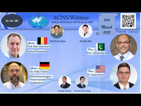 ACNS Webinar - Mar 30 - Rx of Spinal Metastasis & Microneurosurgery   Cerebrovascular Applications