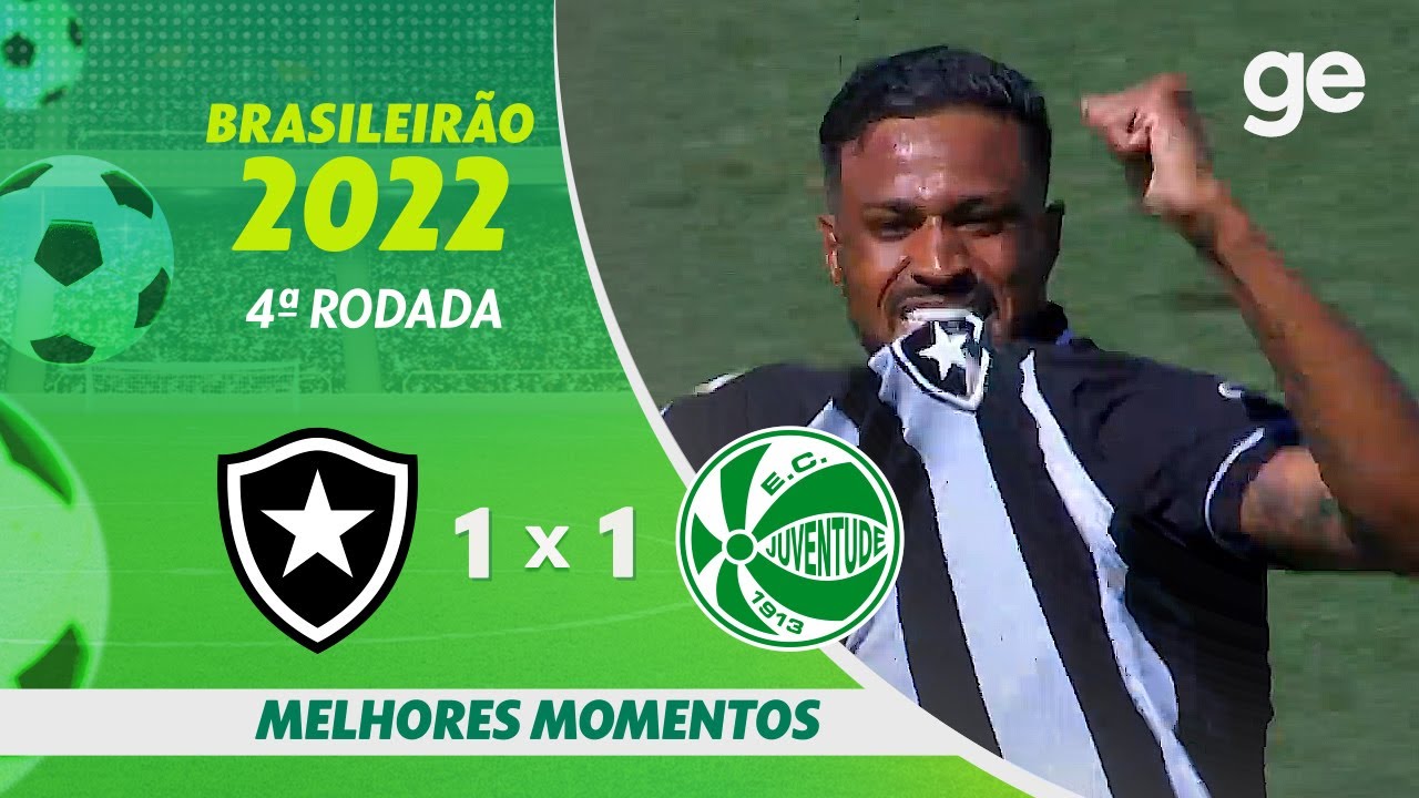 VÍDEO: Gols e melhores momentos do empate entre Botafogo e Juventude no Nilton Santos