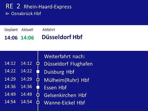 [DB Regio NRW] Ansagen RE2 Düsseldorf - Osnabrück