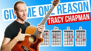 Give Me One Reason ? Tracy Chapman ? Acoustic Guitar Lesson [with PDF]