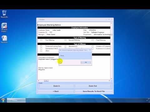 MS Word Employee Warning Notice Template Software