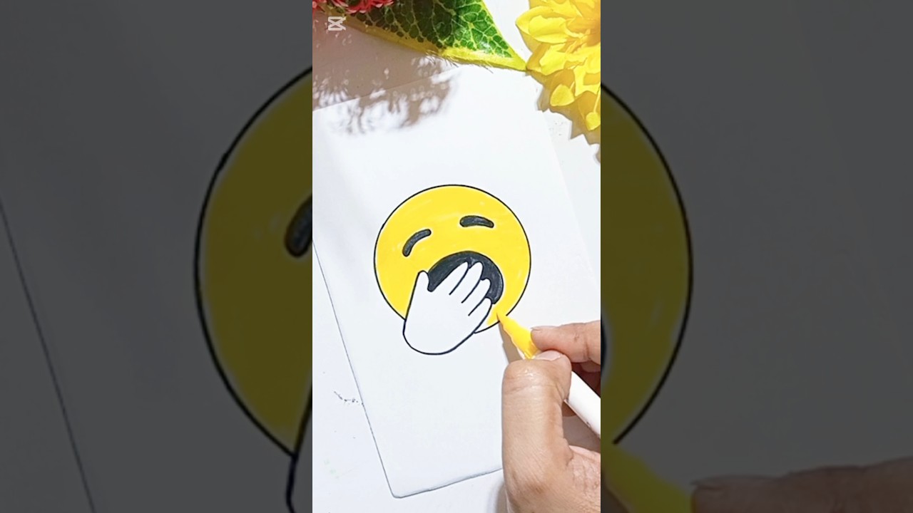 Who is Feeling Sleepy Now?? Yawning Face 🥱 Emoji Drawing #viralvideo #trending #shorts #ytshorts