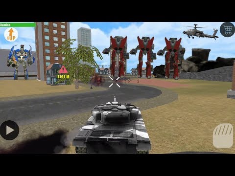 Real Gangster Crime (Army Tank Destroy Huge Robot Car) Real Hero on Army Base - Android Gameplay HD