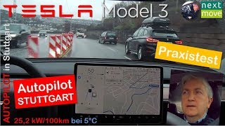 Tesla Model 3 Perf. blau: Autopilot in Stuttgart (Praxistest) | nextmove
