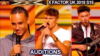 Blaise Duncan Jon Guelas Elliot Horne CUTE &amp; BOY BAND POTENTIAL | AUDITIONS week 4 X Factor UK 2018