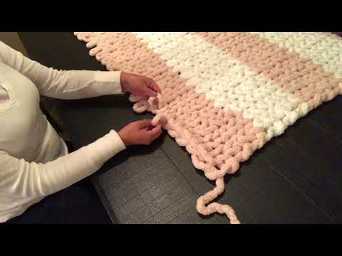 How to hand knit a blanket