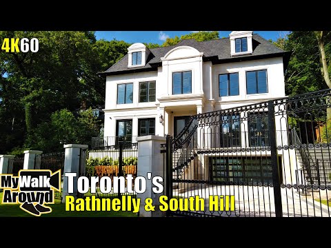 Toronto Neighbourhood walk in Rathnelly & South Hill starting at Dupont Station (4k video)