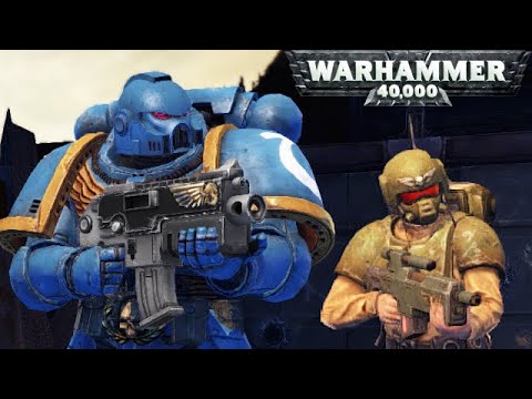 ARENA WITH AI ALLIES: Ultramarines & Guard vs Orks - Warhammer 40k: Space Marine, Augmented Mod