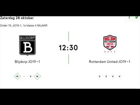 VOORSPEL DE EINDSTAND? BLIJDORP JO19-1 VS ROTTERDAM UNITED JO19-1