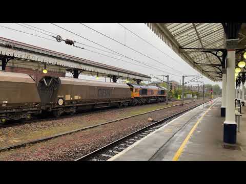[UK Train] Class 66 761 GBRF was accelerating at York by 0844 0627 to Drax Aes