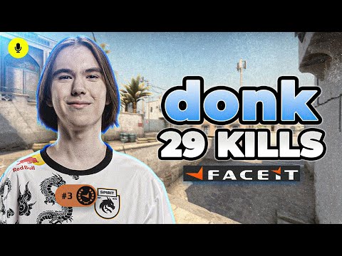 CS2 POV | donk Faceit Ranked with baz (DUST2) Voice Comms 29-7