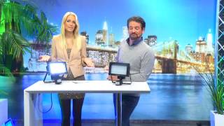 Lunartec Solar-LED-Wandlampe in Edelstahl-Optik mit PIR-Sensor