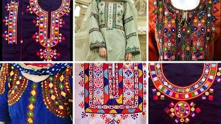 Sindhi embroidery neck Designs and suits