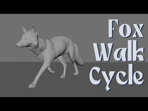 Fox walk cycle 3D Animation┃Jessie Jiye Jang Animation
