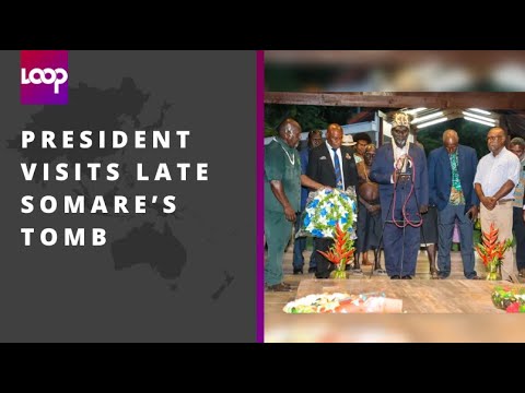 President visits Late Somare’s tomb
